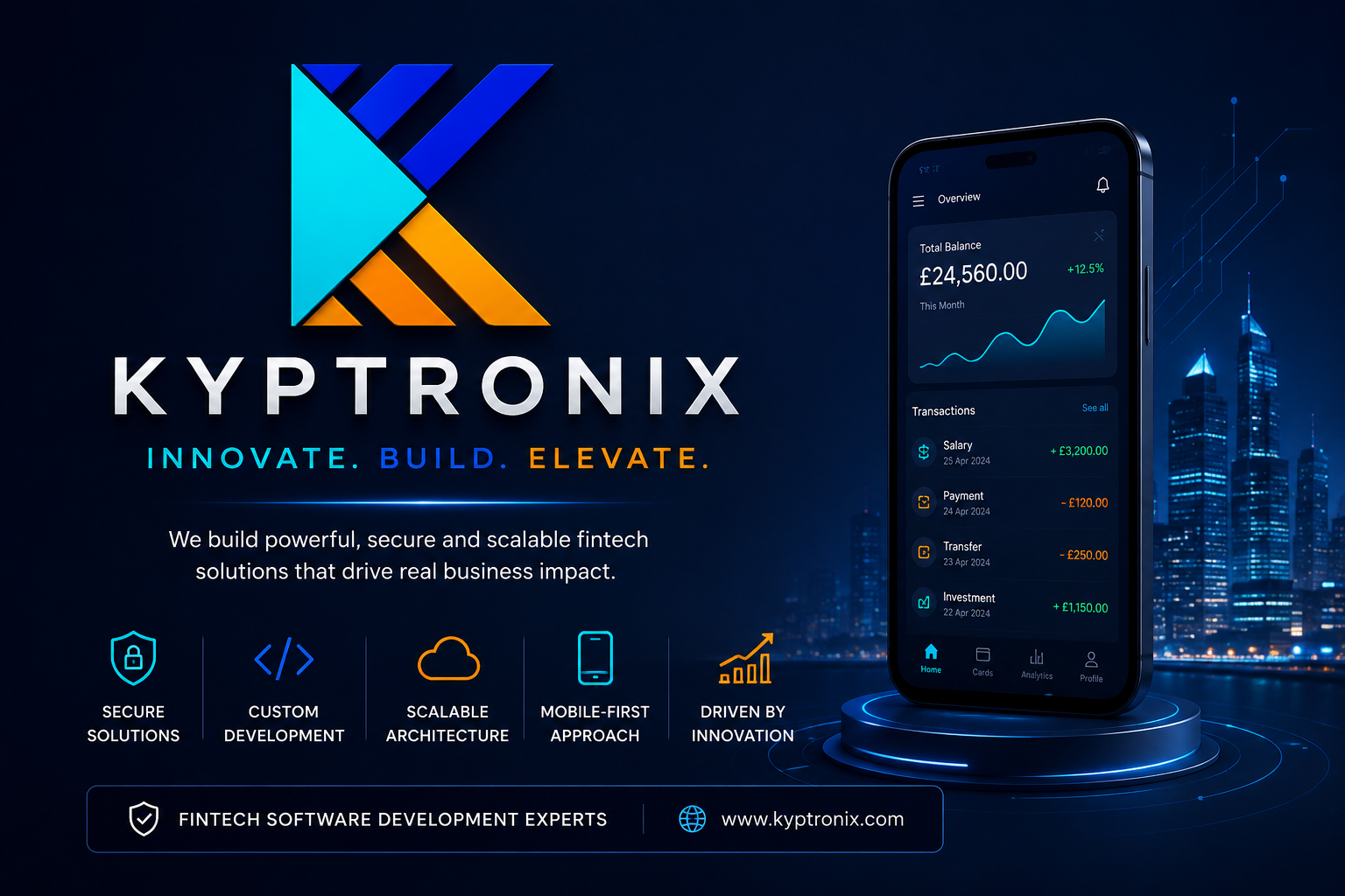 Fintech App Development Manchester: Building the Future of Finance with Kyptronix